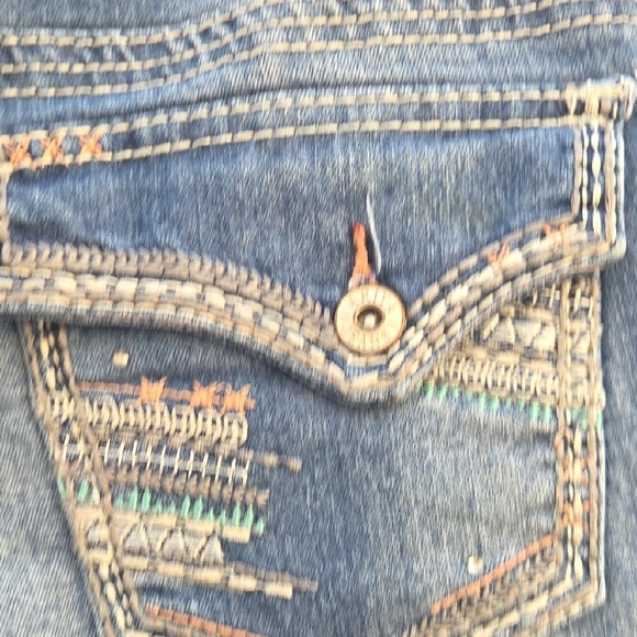 Ariya Blue Skinny Jeans Western Fancy with Stretch Denim 15 - Picture 8 of 13